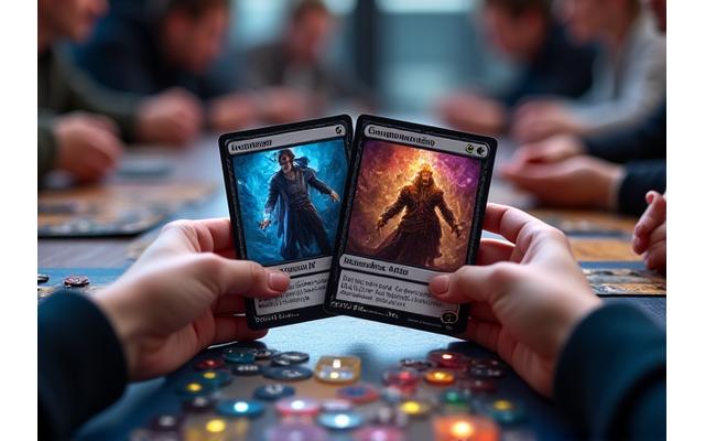 Spieler die Magic: The Gathering Commander-Karten spielen