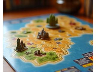 Siedler von Catan Spielbrett und Figuren